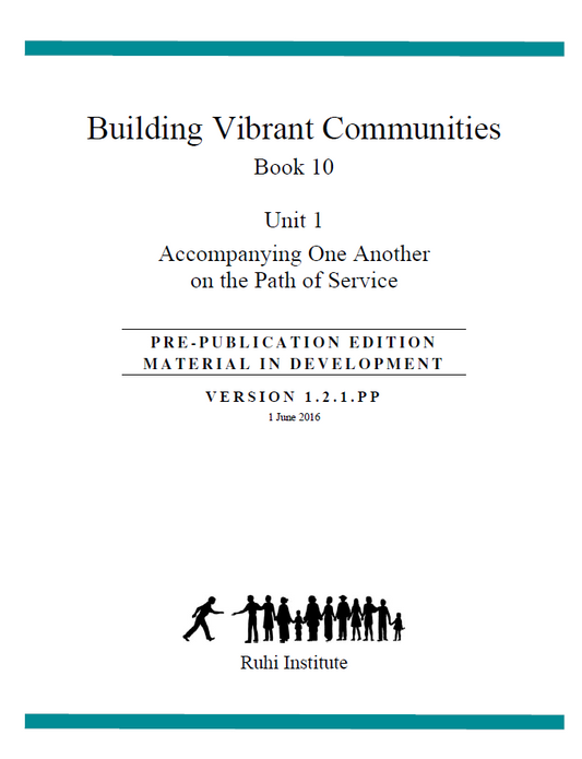 Book 10.1 - Building Vibrant Communities - Accompanying One Another on the Path of Service