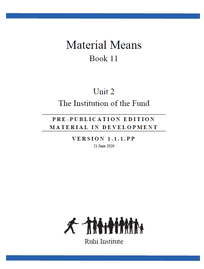 Book 11.2 - Material Means - The Institution of the Fund