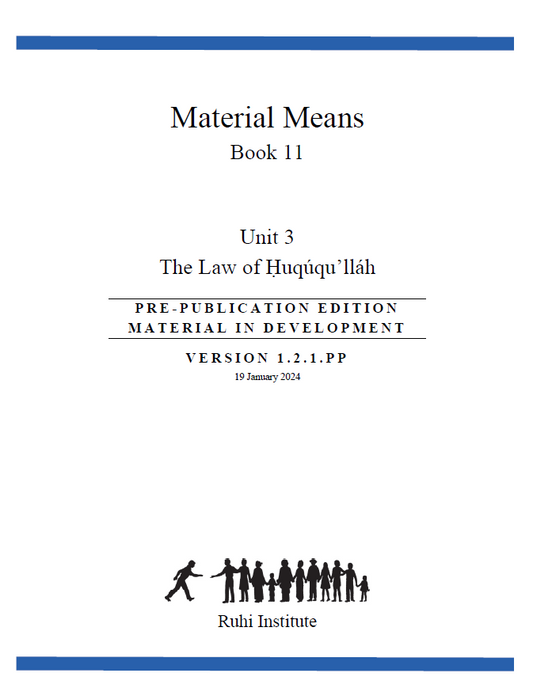 Book 11.3 - Material Means - The Law of Huququ'llah